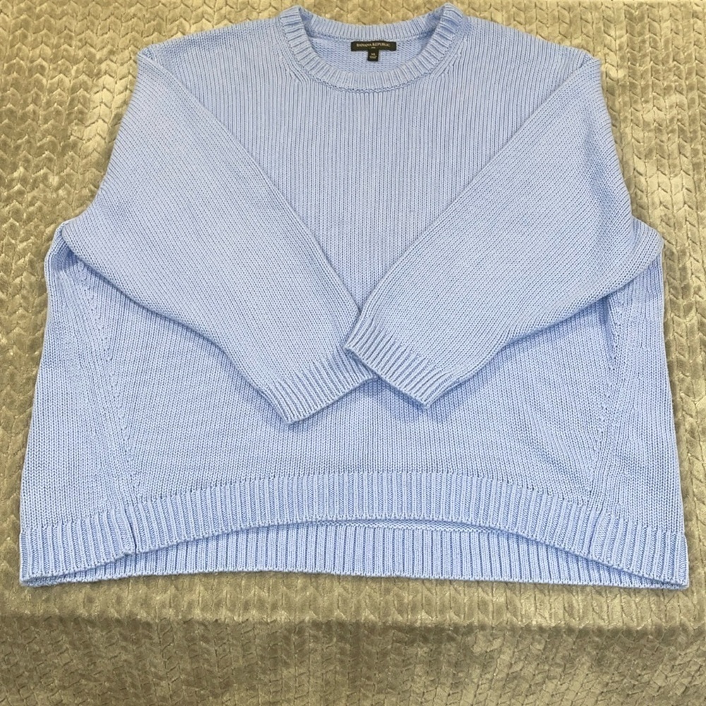 Banana Republic Cable Knit 3/4 Sleeve High Low Oversized Sweater.  Size XL.